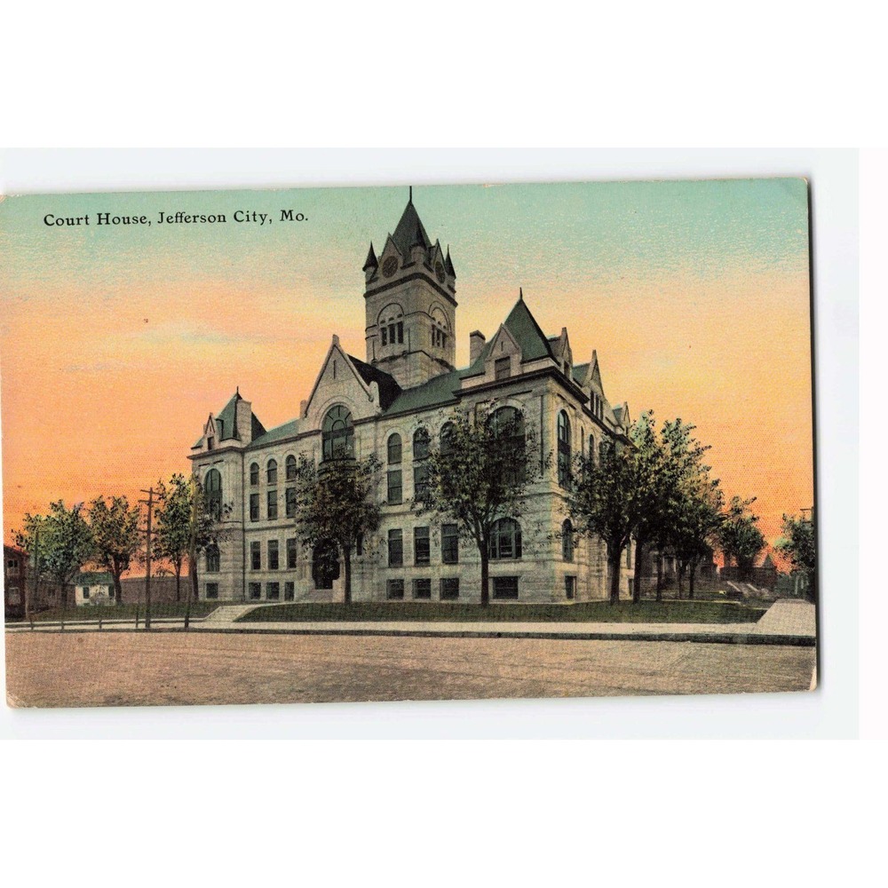 Vintage Court House Jefferson City Mo Postcard R Dallmeyer Dry Goods Missouri